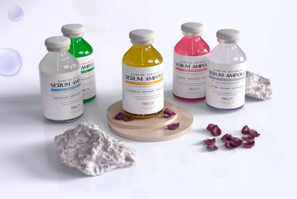 Listing images, A+ content and 3D renders for the Bruun Beauty Advanced Serums collection