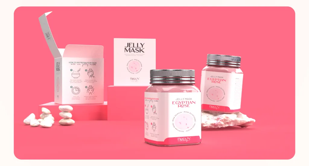 Amazon listing images, A+ content and packaging for the Jelly Masks line